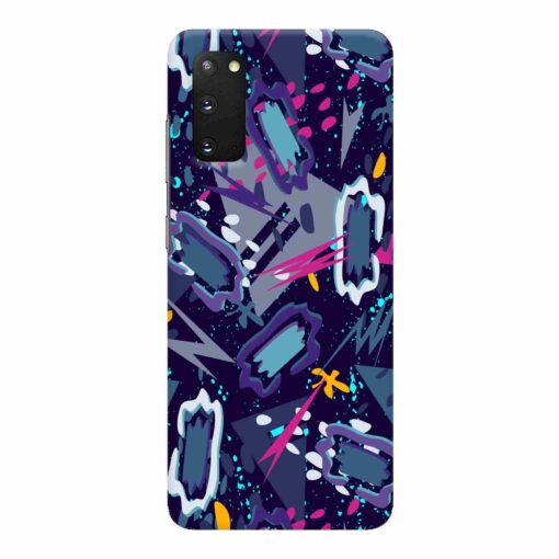 Samsung S20 Mobile Cover Blue Abstract
