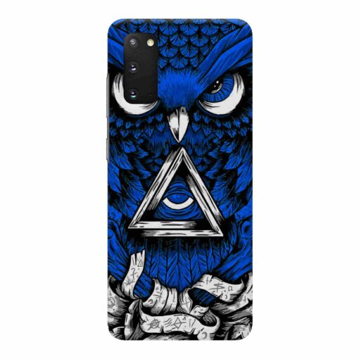 Samsung S20 Mobile Cover Blue Owl