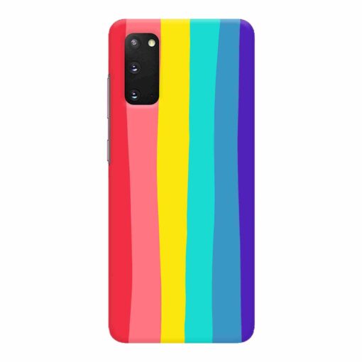 Samsung S20 Mobile Cover Bright Rainbow