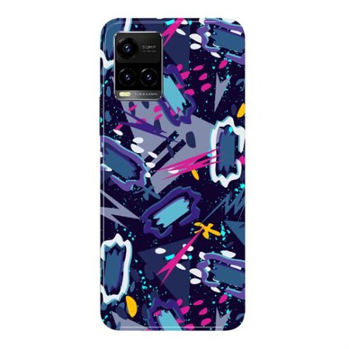 Vivo Y33s 5G Mobile Cover Blue Abstract