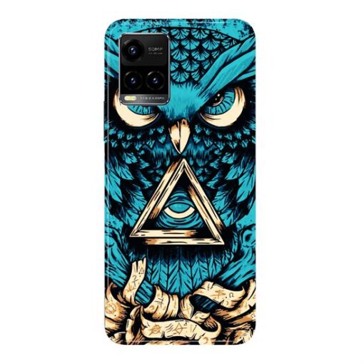 Vivo Y33s 5G Mobile Cover Blue Almighty Owl