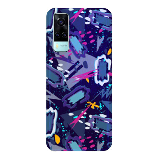 Vivo Y51A Mobile Cover Blue Abstract