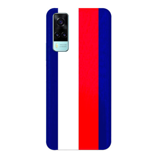 Vivo Y51A Mobile Cover Blue Red Straight Line