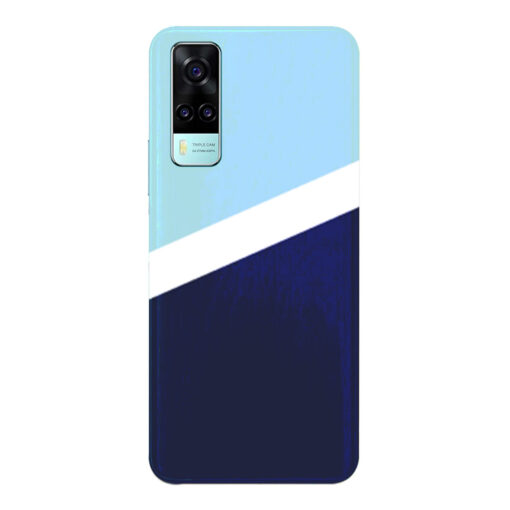 Vivo Y51A Mobile Cover Blue Slanting Designer