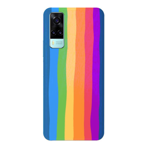 Vivo Y51A Mobile Cover Colorful Dark Shade Rainbow