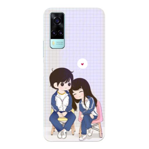 Vivo Y51A Mobile Cover Cute Couple