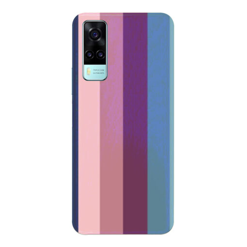 Vivo Y51A Mobile Cover Dark Shade Straight Rainbow