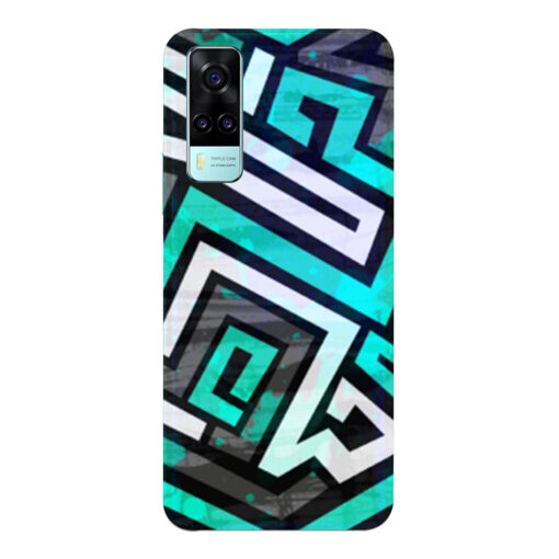 Vivo Y51A Mobile Cover Green Abstract FLOE