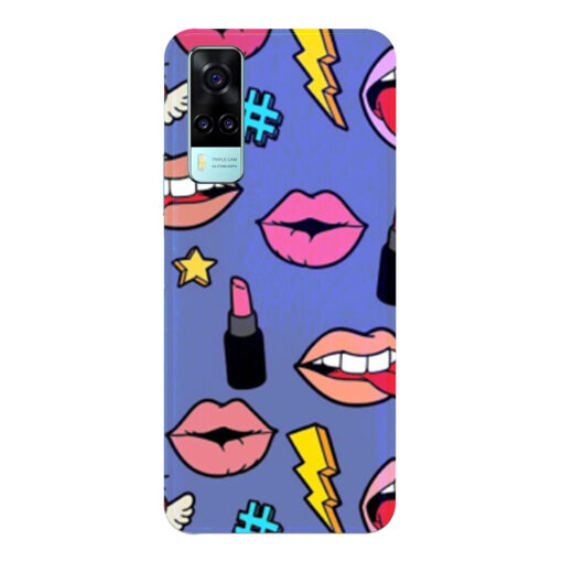 Vivo Y51A Mobile Cover Lipstick Lips Design