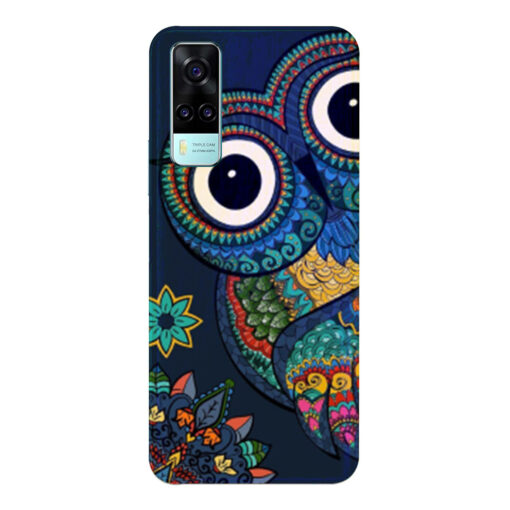 Vivo Y51A Mobile Cover Multicolor Owl