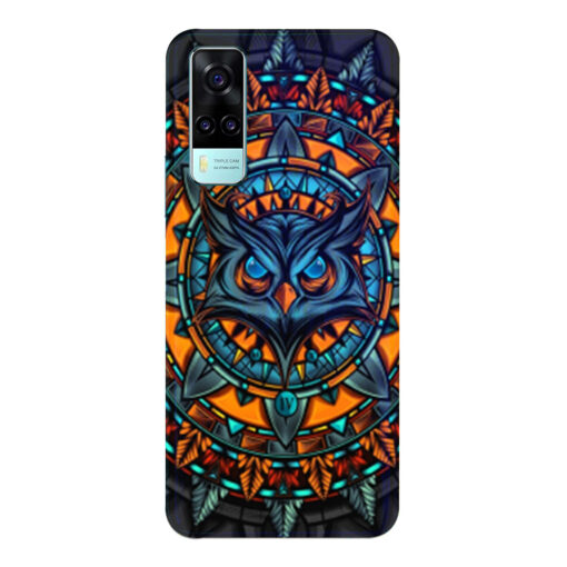 Vivo Y51A Mobile Cover Orange Amighty Owl