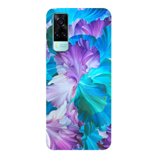 Vivo Y51A Mobile Cover Purple Blue Floral FLOG