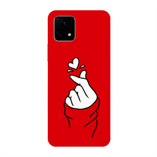 Vivo Y72 5G Mobile Cover BTS Red Hand