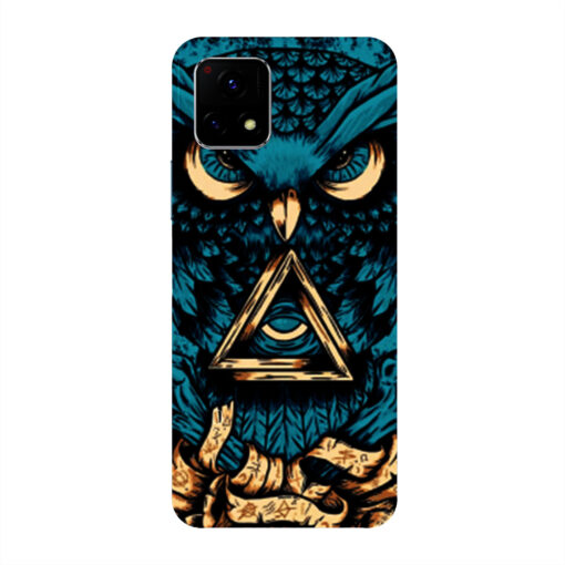 Vivo Y72 5G Mobile Cover Blue Almighty Owl