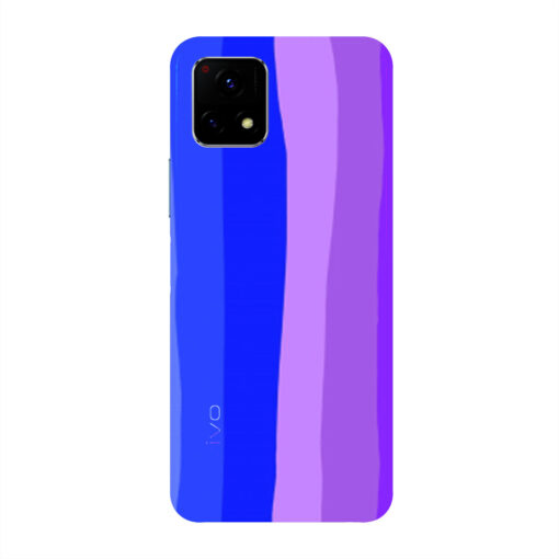 Vivo Y72 5G Mobile Cover Blue Shade Rainbow Hardcase