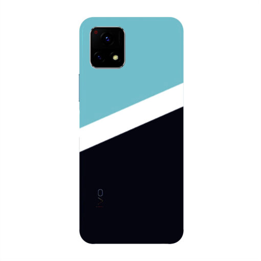 Vivo Y72 5G Mobile Cover Blue Slanting Designer