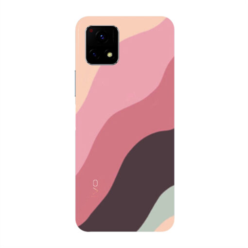 Vivo Y72 5G Mobile Cover Colorful Curvy Line