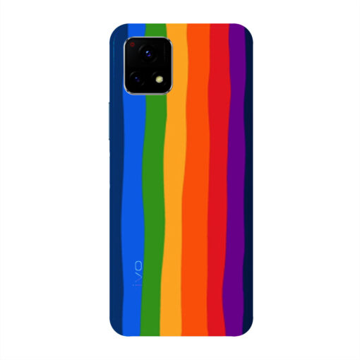 Vivo Y72 5G Mobile Cover Colorful Dark Shade Rainbow