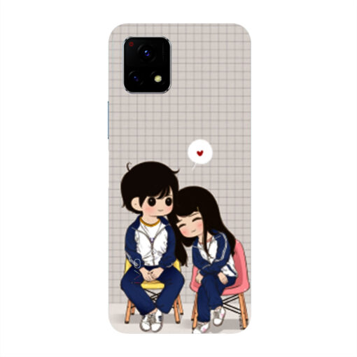 Vivo Y72 5G Mobile Cover Cute Couple