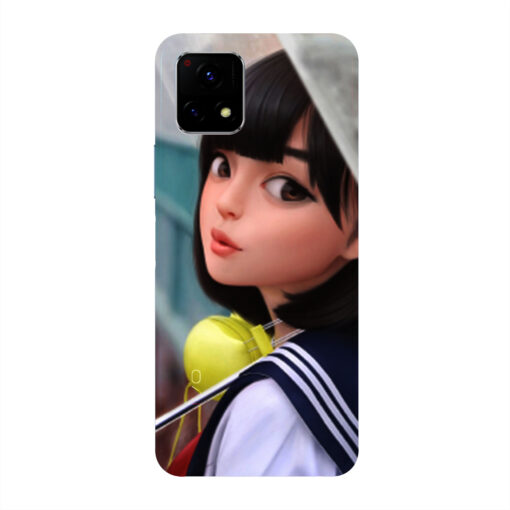 Vivo Y72 5G Mobile Cover Doll Girl