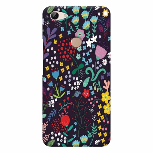 Vivo Y83 Mobile Cover Dark Blue Floral FLOJ