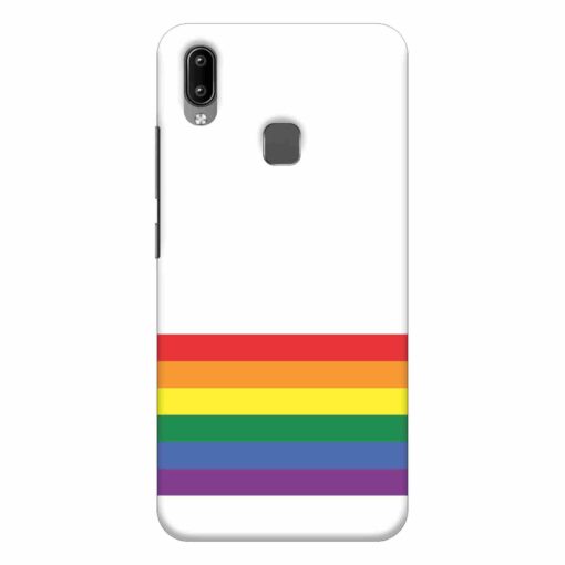 Vivo Y91 Mobile Cover Rainbow Stripes Back Cover