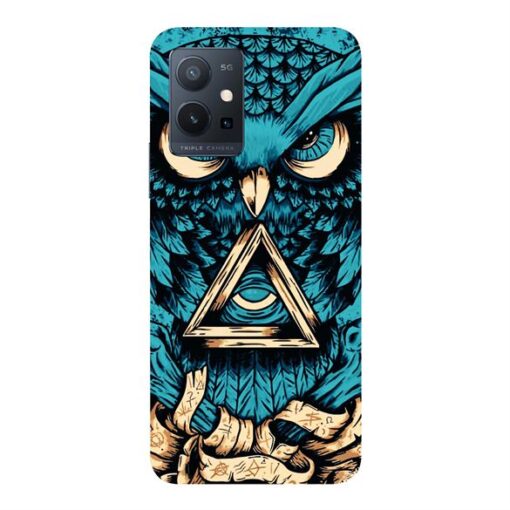 Vivo t1 5G Mobile Cover Blue Almighty Owl