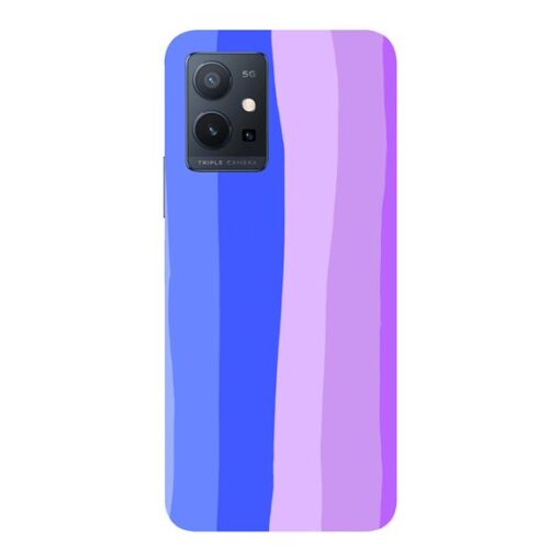 Vivo t1 5G Mobile Cover Blue Shade Rainbow Hardcase