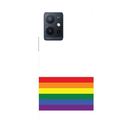 Vivo t1 5G Mobile Cover Rainbow Stripes Back Cover