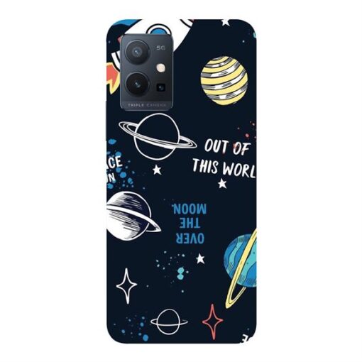 Vivo t1 5G Mobile Cover Space Fun Doodle